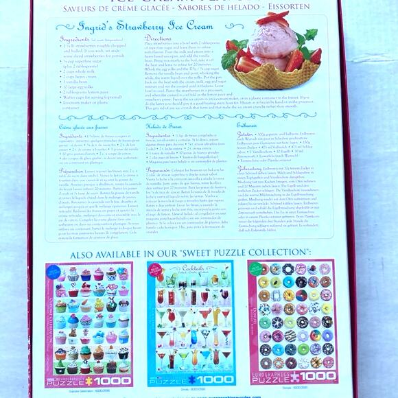Eurographics 1000 Piece Jigsaw Puzzle: Ice Cream Flavors - Pre-Owned - Picture 2 of 8
